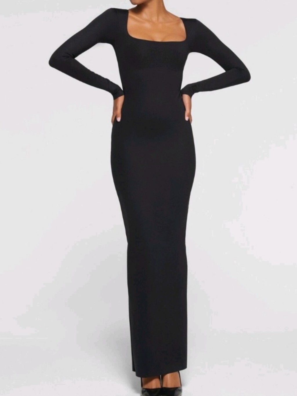 Skims Squared Neckline Maxi Dress S